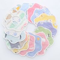 Baby saliva towel, pure cotton gauze, jacquard process, 360 degree rotation, anti spitting and non dirty clothes, baby bib and bib