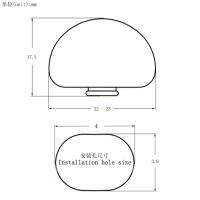 Moon Okey ปุ่มปรับหัวเครื่องจักรกีตาร์โปร่งพลาสติก6ชิ้นสีดำ