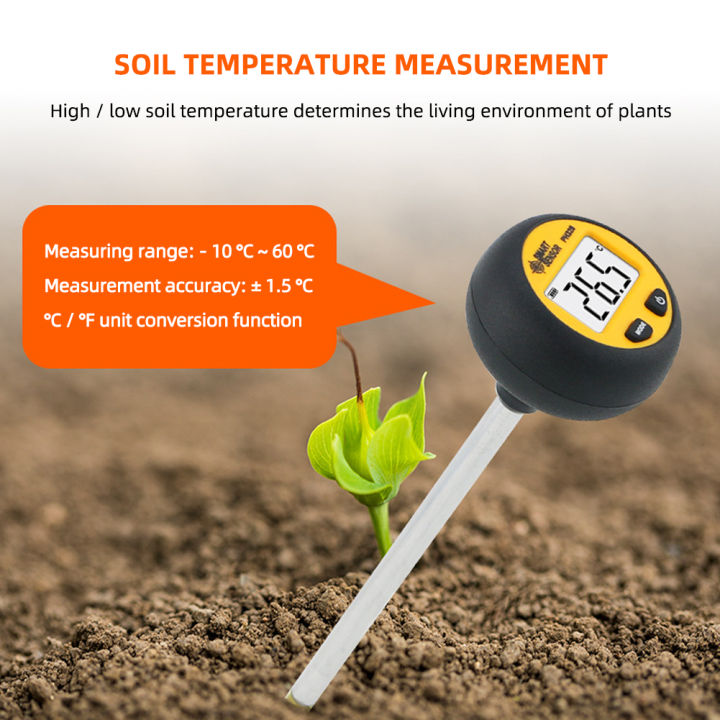 rcyago-มิเตอร์วัดค่า-ph-ในดิน-มิเตอร์วัดความชื้นในดินวัดอุณหภูมิสำหรับทำสวนในดิน