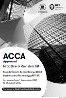 FIA / ACCA business and Technology (FBT / BT) practice &amp; Revision Kit (corresponding to F1) workbook is applicable to 2022.8