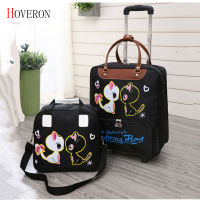 Fashion Women Trolley Luggage Rolling Suitcase Travel Hand Tie Rod Suit Casual Rolling Case Travel Bag Wheels Luggage Suitcase