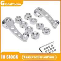 【GlobalTools】?️ 2 ชิ้นอลูมิเนียมอัลลอยด์รถหน้าต่างจับ Winder Riser เปลี่ยน (สีเงิน)