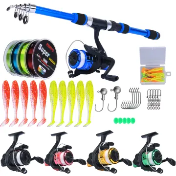 FRRTC Fishing Rod Reel Lure Set Fishing Combos Fishing Rod with Max 8KG  Baitcasting Fishing Reel for Freshwater Fishing