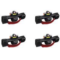 4X Roll Bar Grab Handles with Dome Light for Jeep Wrangler CJ YJ TJ JK JL Gladiator JT 1945-2021 Interior Lights Bar Red