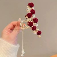 【YF】▣  Fashion Alloy Rhinestones Claw Tassels Ponytail Hair Clip Hairpin Headband Accessories