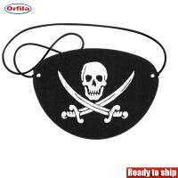 6Pcs Pirate Eye Patches Felt One Eye Skeleton Captain Eye Patches for Halloween Christmas Pirate Theme Party