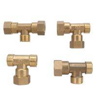 Brass pipe fitting male-female thread conversion connection 1/2” T-shaped three-way copper water oil gas adapter garden fittings