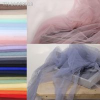 ┇✧✉ Light Gauze Fog Mesh Fabric Soft Delicate Pure Color Lace Yarn For DIY Background Veil Wedding Dress Fairy Tulle Decoration P156