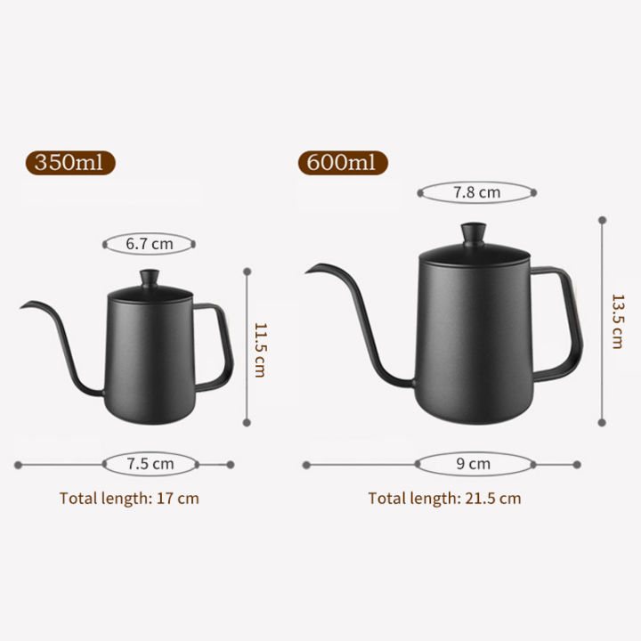 350ml600ml-coffee-tea-pot-gooseneck-drip-kettle-swan-neck-thin-mouth-non-stick-coating-food-grade-stainless-steel-dripper-pot