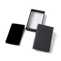 【LZ】℡✚☑  27 pces/30 pces kraft caixa de jóias com esteira de esponja dentro caixas de papelão de presente para colar brinco caixas de exibição de jóias preto