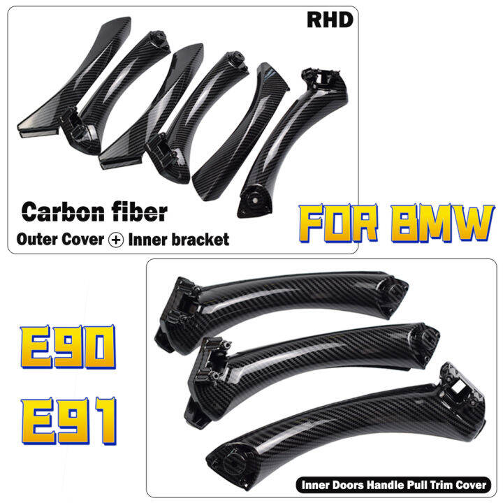 lhd-rhd-คุณภาพภายในคาร์บอนไฟเบอร์ชุดประตูดึง-handle-พร้อมฝาครอบสำหรับ-bmw-3-series-e90-e91-e92-316-318-320-325-328i