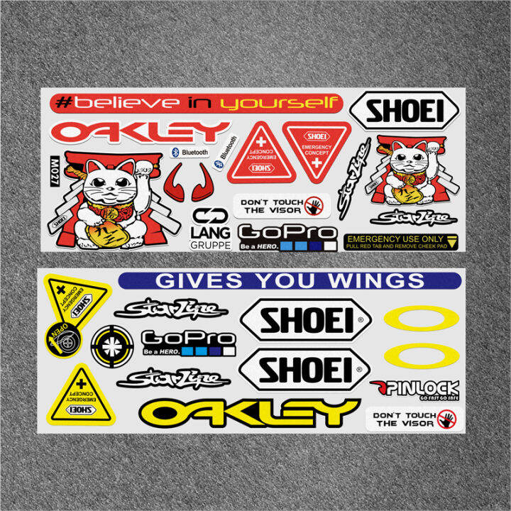 3M Shoei Helmet Motorcycle Sticker Reflective Waterproof Decals Lazada PH
