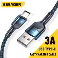 Essager USB Type C Cable 3A Quick Charger Wire For Xiaomi poco Redmi Note 10 9 Samsung Huawei Oneplus Mobile Phone Charging Cord Wall Chargers