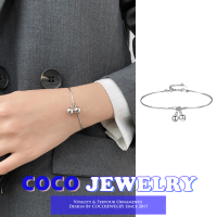 COCOJEWELRY เวอร์ชั่นเกาหลีสองชั้นระฆังขนาดเล็กที่เรียบง่ายจี้สร้อยข้อมือโลหะ