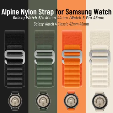 22 20mm Sports Nylon Braided Band For Samsung Galaxy Watch 5 Pro 45mm/44  40mm Woven Strap For Galaxy Watch 6 4 Classic 47 46mm