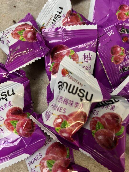 บ๊วยลูกพรุน-ลูกพรุนอบแห้ง-ผลไม้มีประโยชน์-รสชาติหวานกำลังดี-อร่อย-สะอาด-บรรจุซองแยกเป็นแพคเล็กๆ-ทานสะดวก-บรรจุ-500-กรัม