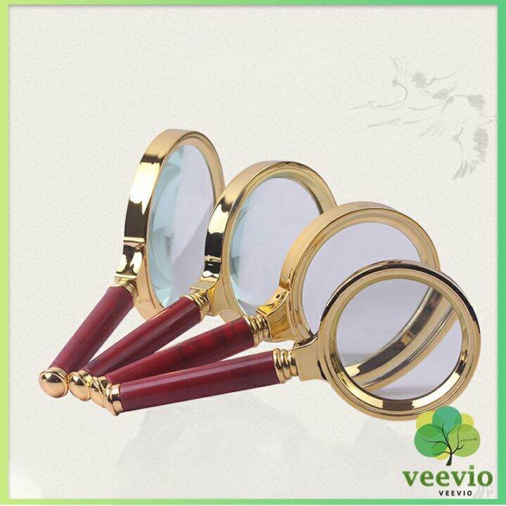 veevio-แว่นขยาย-แว่นขยายแบบ-มือถือ-แว่นขยายด้ามไม้-10-เท่า-10x-magnifying-glass