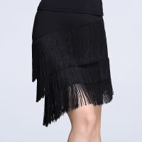 COD ﹍■₪ qafh47 Qsuccua Latin Dance Skirt Adult half skirt female tassel short skirt womens suit square dance adult tassel skirt