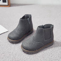 New! Children shoes girls kids shoes boots chaussure fille sapato menina grey boot for autumn SandQ baby hard toe&amp;heel nonslip