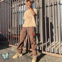 2021 Travis Scott Cactus Jack Cacti Work Pants Men Women Joggers Brown Sweatpants Trousers