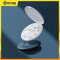 ชุดสายเคเบิลข้อมูลสายชาร์จไว RYRA 4-In-1 60W กล่องเก็บของฟังก์ชั่นหลากหลายสำหรับ iPhone พร้อมหมุดปักการ์ดดึงข้อมูล