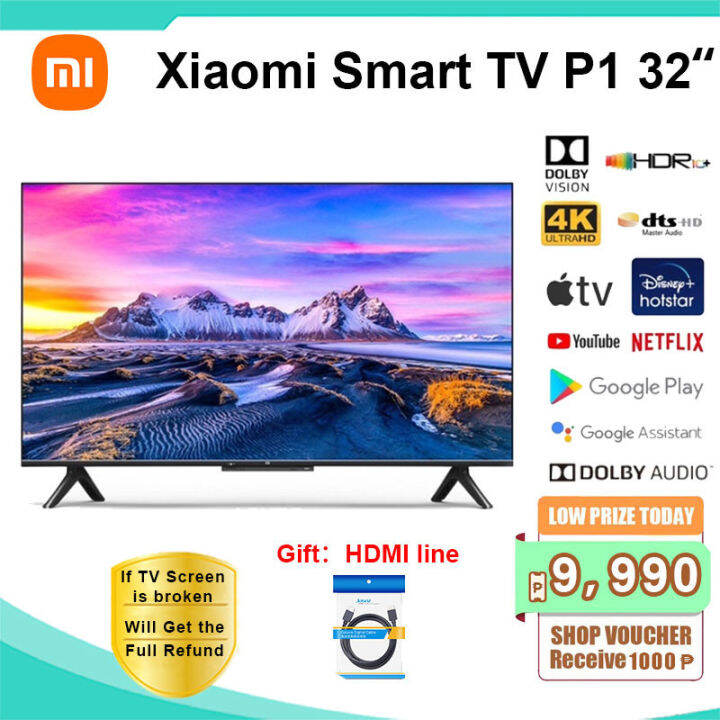 Xiaomi Mi TV P1 32” Android TV UHD 69Hz Display Supports Dolby Audio ...