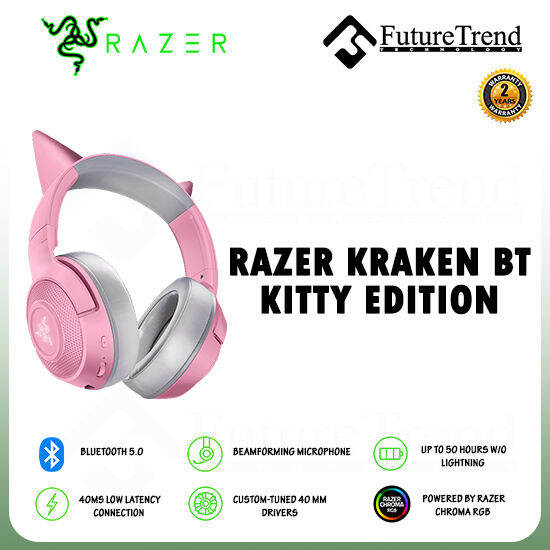 Razer Kraken BT Kitty Edition-Quartz Pink (Kitty ears+Earcups w/R