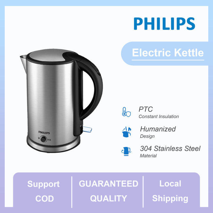 Philips Electric Kettle HD9316 304 Stainless Steel Insulation Function With Pilot Light 1.7L