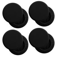 8 Pack Round Bar Stool Covers - Super Soft and Washable Elastic Stool Cushion Slipcover for Bar 12-14 Inch Chair-Black