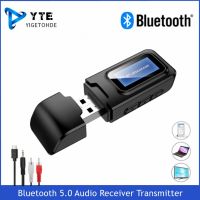 USB Bluetooth 5.0 Audio Receiver Transmitter 3.5mm AUX Jack RCA Wireless Adapter ไดร์เวอร์ฟรี USB Dongle สําหรับทีวี รถ PC หูฟัง