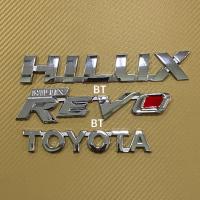 โลโก้* Hilux + Revo + toyota  ( 1 ชุด มี 3 ชิ้น ) สีชุบโครเมี่ยม