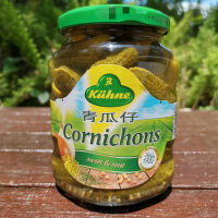 นำเข้าจากเยอรมัน Guanli แตงกวาดอง Kuhne Cornichons Sweet &amp; Sour 330G