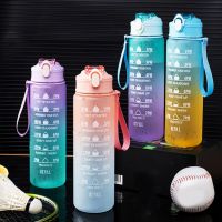 900Ml Sports Water Bottle Portable With Straw Plastic Leak-Proof Water Cup Drink Camping Bike For Outdoor Gym Fitness Travel