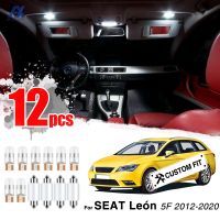 12x ภายในรถแผนที่โดมไฟแพคเกจหลอดไฟ Trunk Fit สำหรับ SEAT Leon 5F 2012 2013 2014 2015 2016 2017 2018 2019 2020