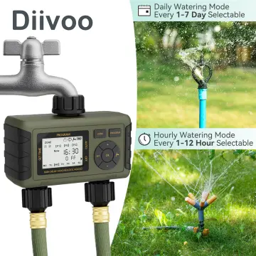Diivoo Indoor/Outdoor Drip Water Garden Timer Multi Outlet