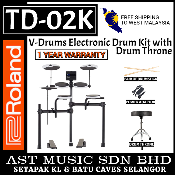 Roland TD02K VDrums Electronic Drum Kit / Digital Drum / TD2K / TD 2K
