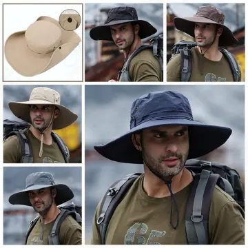 Summer Bucket Hat Cowboy Men Outdoor Fishing Hiking Beach Hats Mesh  Breathable