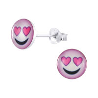 Silver thai  Silver smiley face stud earringsต่างหูหน้ายิ้มเงินแท้925เด็กใส่ได้ไม่แพ้ผู้ใหญ่ใส่ดีคะ