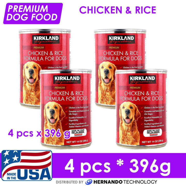 Kirkland Signature Premium Dog Canned Food for Dogs 4 pcs x 396 g CHICKEN AND RICE Lazada PH