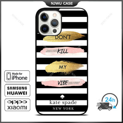 KateSpade Vibe Pattern Phone Case for iPhone 14 Pro Max / iPhone 13 Pro Max / iPhone 12 Pro Max / XS Max / Samsung Galaxy Note 10 Plus / S22 Ultra / S21 Plus Anti-fall Protective Case Cover