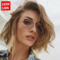 LeonLion 2023 Kacamata Hitam Bingkai Besar Sederhana Kacamata Surya Segiempat untuk Wanita Kacamata Feminino Retro Oculos De Sol UV400