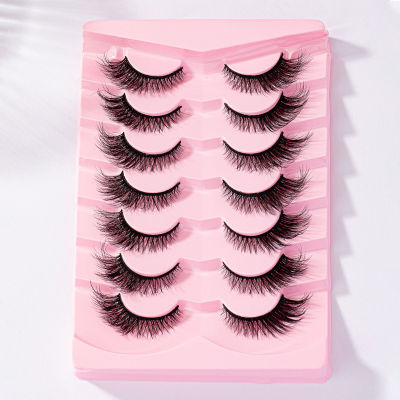 7 Pairs 3D Long Artificial Eyelashes 3D Lash Thick Volume Long Wispy Lashes for Daily Working or Stage Makeup
