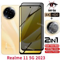 Realme 11 5G 2023แก้วแบบเทมเปอร์กันส่วนตัวฟิล์มกันรอยป้องกันเต็มพื้นที่ของหน้าจอป้องกันการแอบมองฟิล์มติดกระจกเพื่อความเป็นส่วนตัวรถ Realme11 Realmi Realme 11 11 11Realme 2023 4G 5G Anti Peek ฟิล์มติดกระจกเพื่อความเป็นส่วนตัว