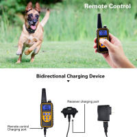 Electric Dog Training Collar Waterproof Rechargeable Remote Control with LCD Display for All Size Bark-stop Collars