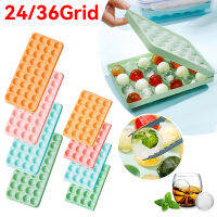 2436 Grid Creative Honeycomb Ice Cube Mold Reusable PP Round Ice Cube Mold เครื่องทำน้ำแข็งเกรดอาหารพร้อมฝาปิดที่ถอดออกได้