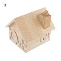 microgood House Shape Money Box No Burrs Wood Desk Saving Piggy Bank for Students new Years gift