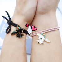 Magnet Attracting Bracelets for Couple Cartoon Animal Bracelet Weave Rope Lovers Friends Gift Jewelry Charms and Charm Bracelet