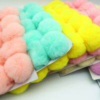 6-8cm Fluffy Soft Plush Ball Faux Fur Keychain Diy Childrens Toy Wedding Decoration Pompom Sewing Craft Supplies Gift 5-10 Pcs