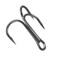 50pcs/Pack Treble Fishing Hook 2/4/6/8/10/12 Carbon Steel Fishing Hook Rustproof Incisive Fly Fishing Hooks Treble Hooks