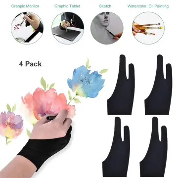 Two Fingers Gloves Artists Gloves Palm Rejection For Drawing Pen Display  Paper Art Painting Sketching IPad